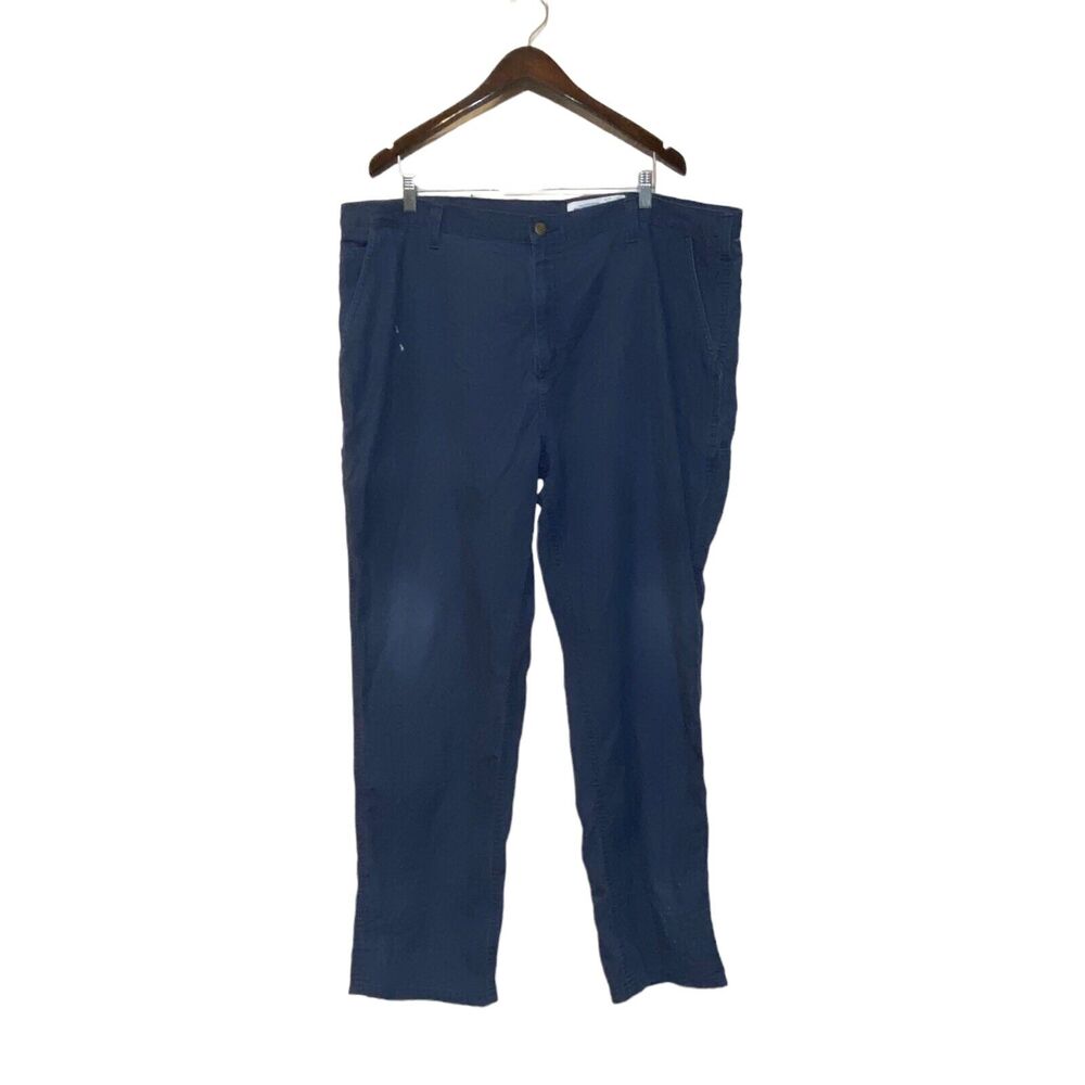 Carhartt Men's Size 44x32 Dungaree Fit Canvas 5-Pocket Work Pants Grunge Navy